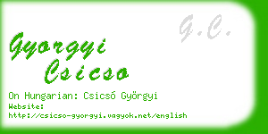 gyorgyi csicso business card