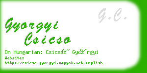 gyorgyi csicso business card